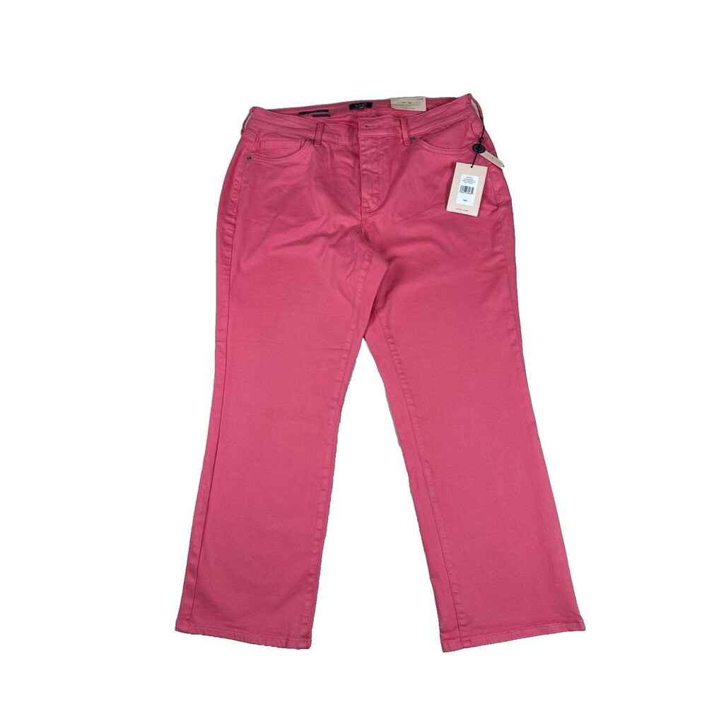 NYDJ Not Your Daughter's Jeans Marilyn Straight Leg Watermelon Pink Women's 14W